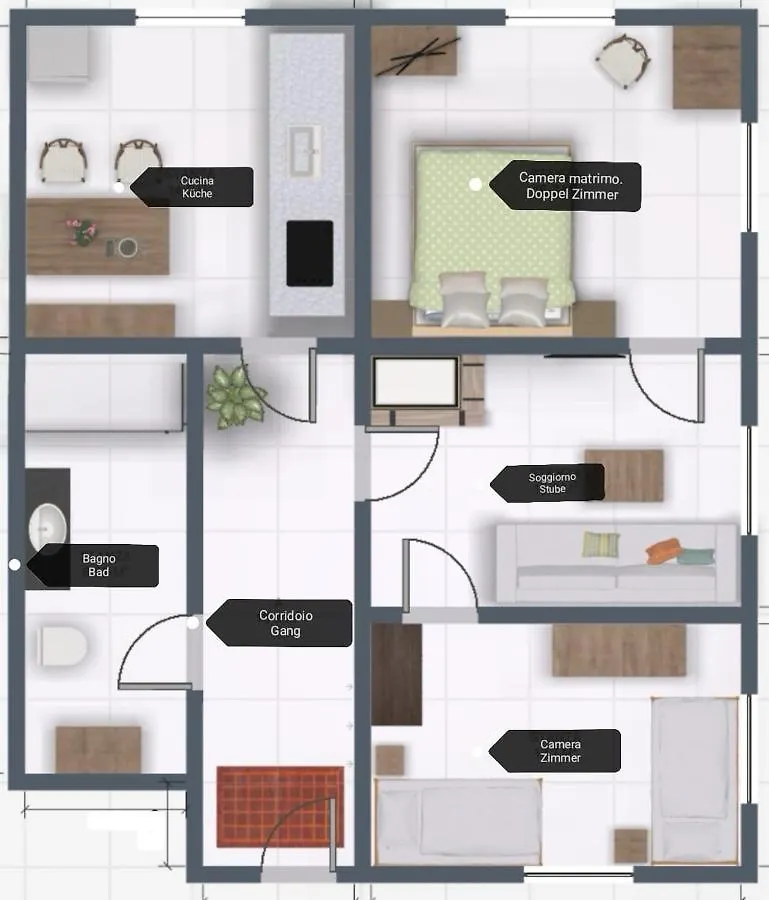 Apartamento Appartamenti Daberto Fabiola Arabba